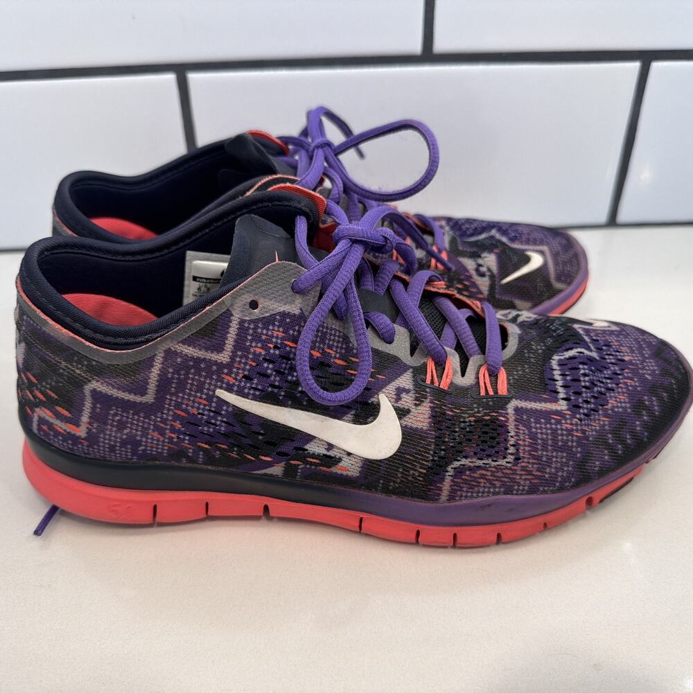 Nike Women's Free TR For 4 Running Shoe US Sz. 6.5 Sneaker Purple Pink Black